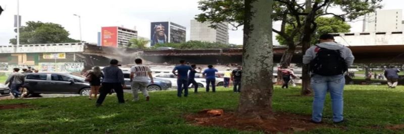 Desabamento em viaduto do Eixão
